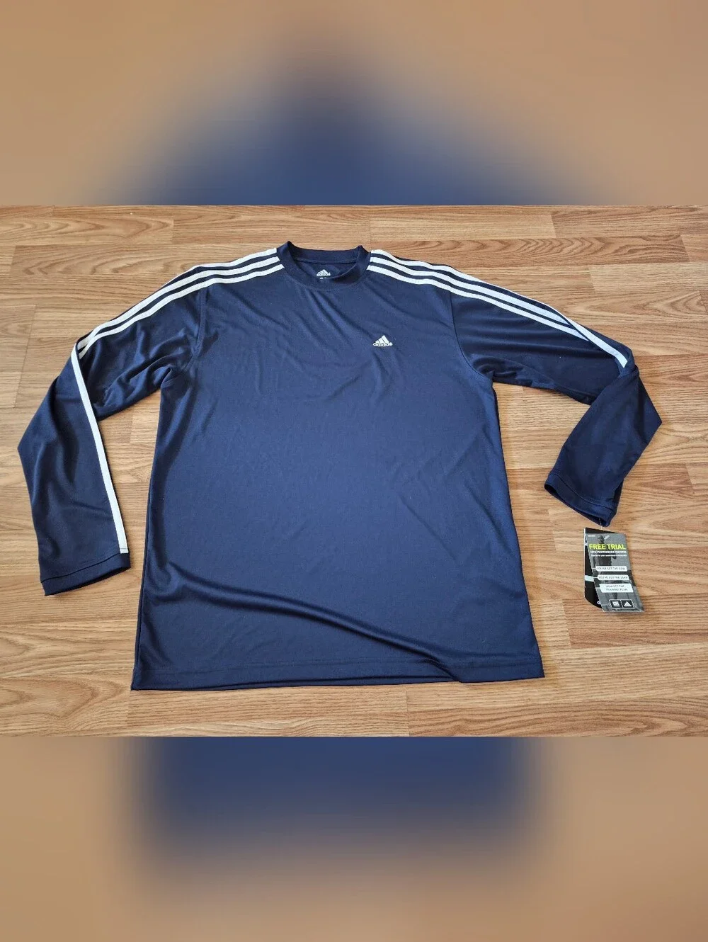 Adidas Climalite Men's Blue Long-Sleeve Shirt